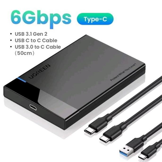 UGREEN ENCLOSURE HARDISK EXTERNAL USB 3.0 SATA 2.5 Inch HDD & SSD