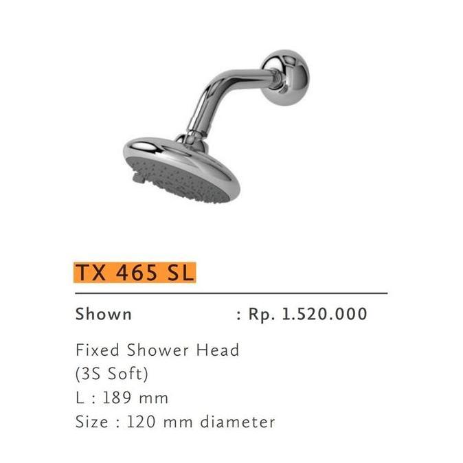 Wall Shower Toto TX 465 SL / Head Shower Wall Toto TX465SL