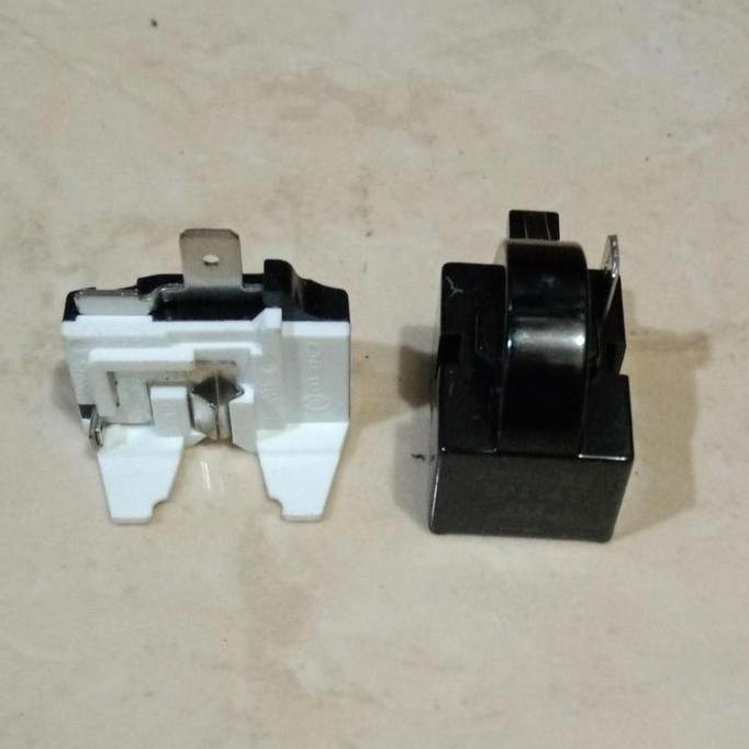 RELAY PTC OVERLOAD KULKAS 1 PINTU SET RELAY DAN OVERLOAD