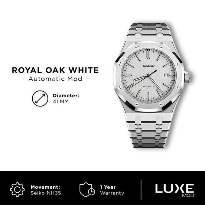 Seiko Oak White Dial NH35 Automatic