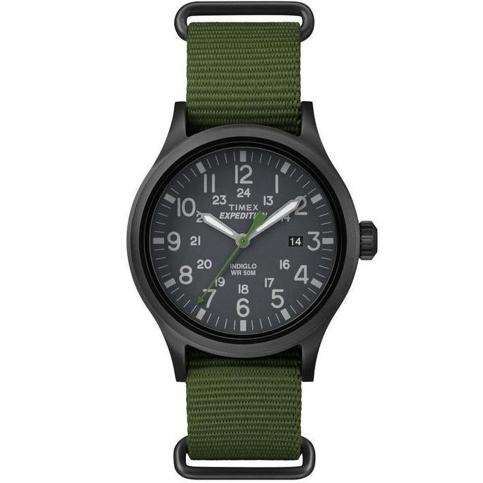 Timex TW4B04700, Men Expedition Green Nylon Watch Scout Indiglo presiden prabowo subianto