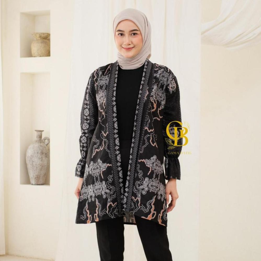Discount Blazer Batik Atasan Wanita Modern Outer Batik Long Outer Terbaru