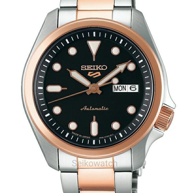 Seiko 5 Sports SRPE58K1 Automatic Black Dial Two Tone Color SRPE58