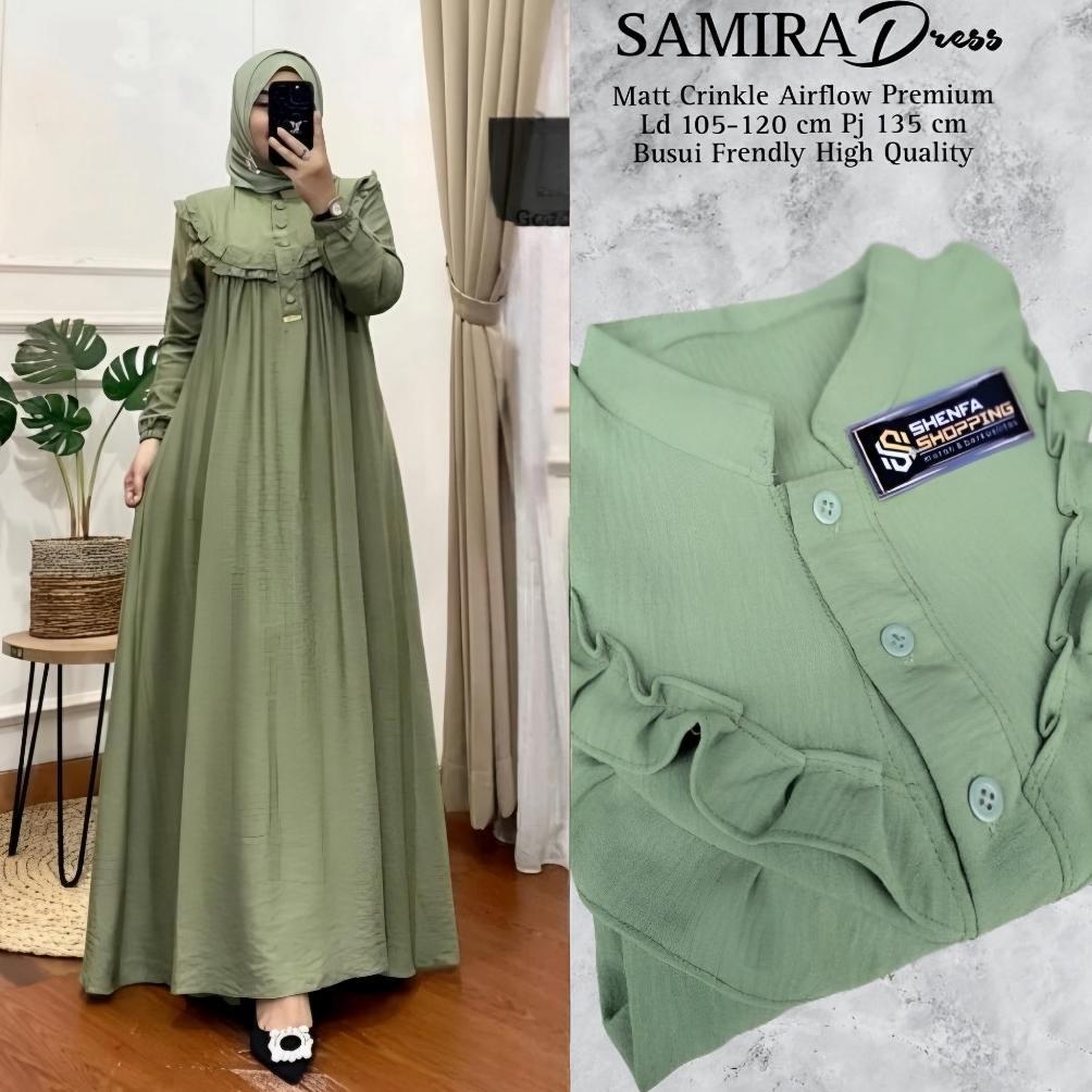 Promo Gamis Polos Crinkle Airflow Jumbo // Gamis Wanita Kancing Depan Hiduo Cocok Buatt Busui