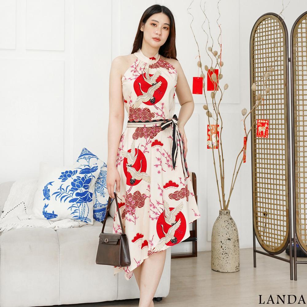 Disc Evercloth Landa Dress Batik Choker Halter Neck Gaun Batik Couple Modern Family Set Sarimbit Ter