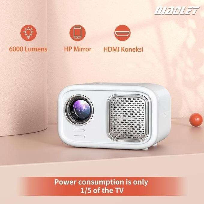 proyektor 1080p full hd QIAOLET K1 6000lumens android proyektor mini Lcd Smart Proyektor