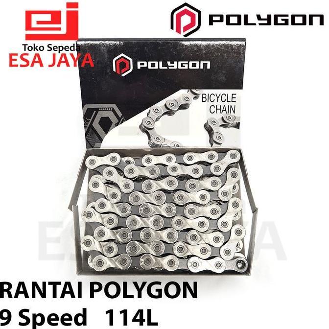 Rantai Polygon 9 Speed 9sp 114L KMC X9 Bicycle Chain Sepeda