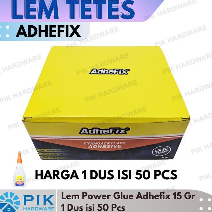 TERBARU - 50 PCS LEM KOREA - LEM TETES ADHEFIX 15gr SERBAGUNA | LEM SETAN INSTAN