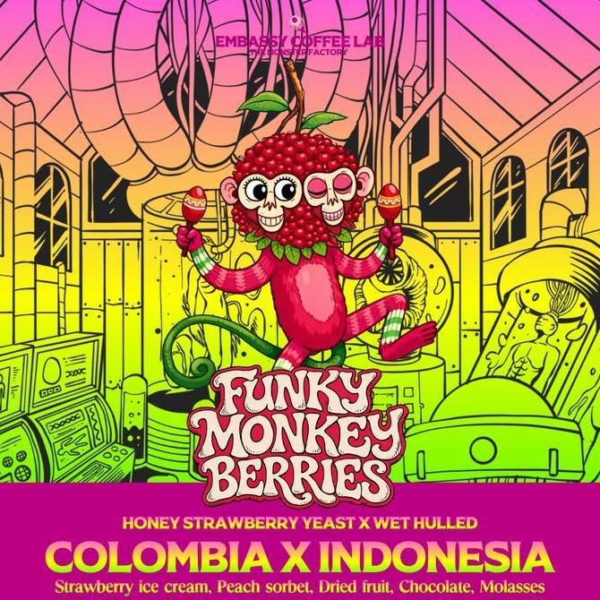 Funky Monkey Berries, Colombia Strawberry Alien X Gayo Bener Meriah