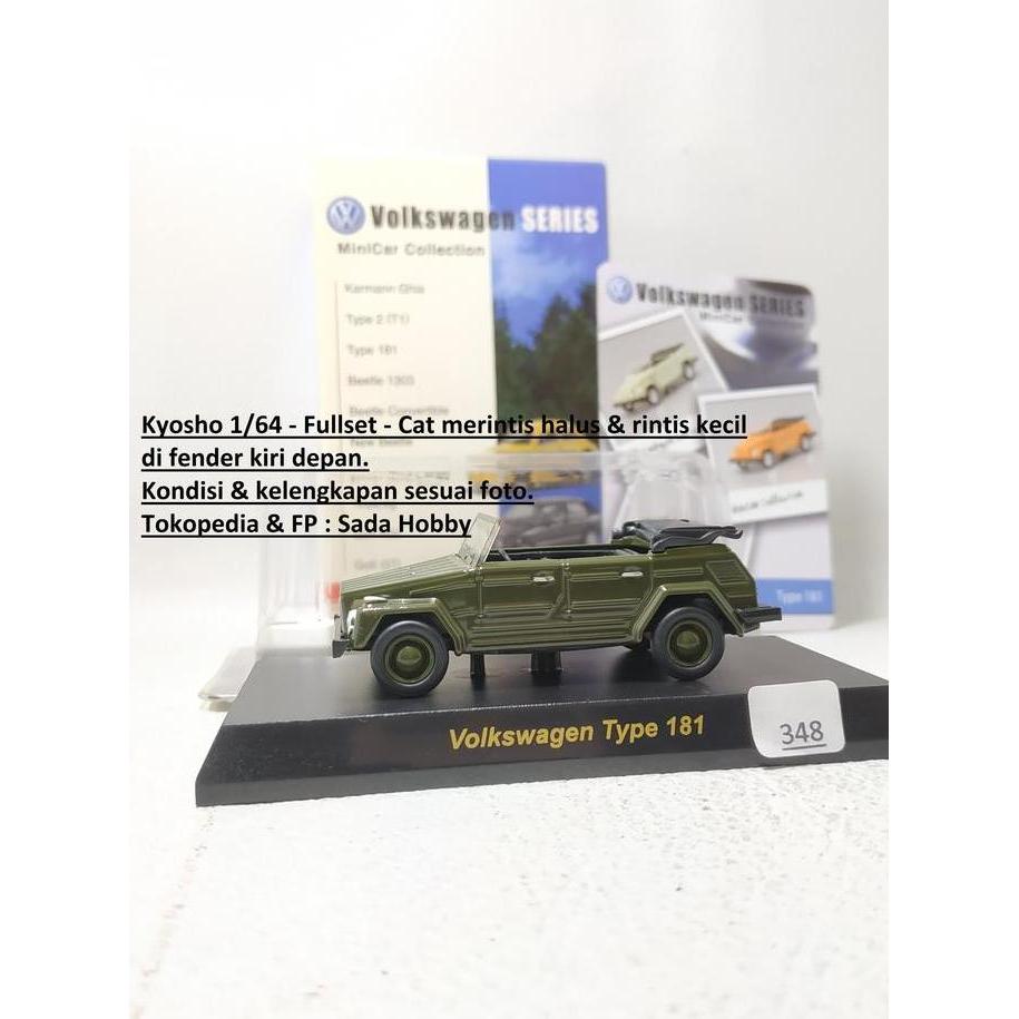 KYOSHO 1/64 VOLKSWAGEN TYPE 181 HIJAU FULLSET MOTUBA CADATOYS