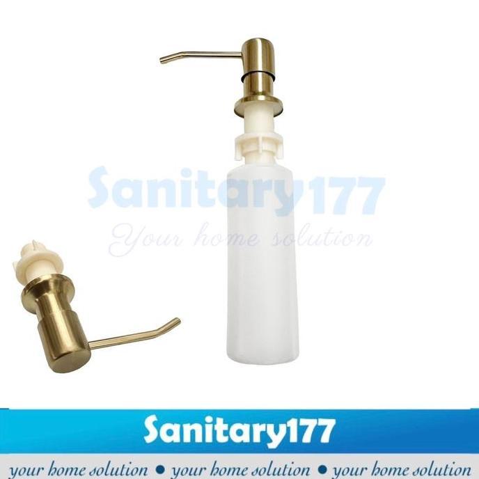 Tempat sabun cair stainless GOLD 300 ml SINK-soap dispenser dapur wastafel cuci tangan cuci piring s