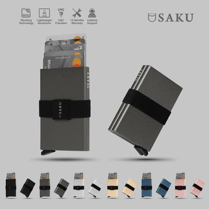 SAKU Dompet Kartu Pria Wanita Smart Card Holder Wallet RFID
