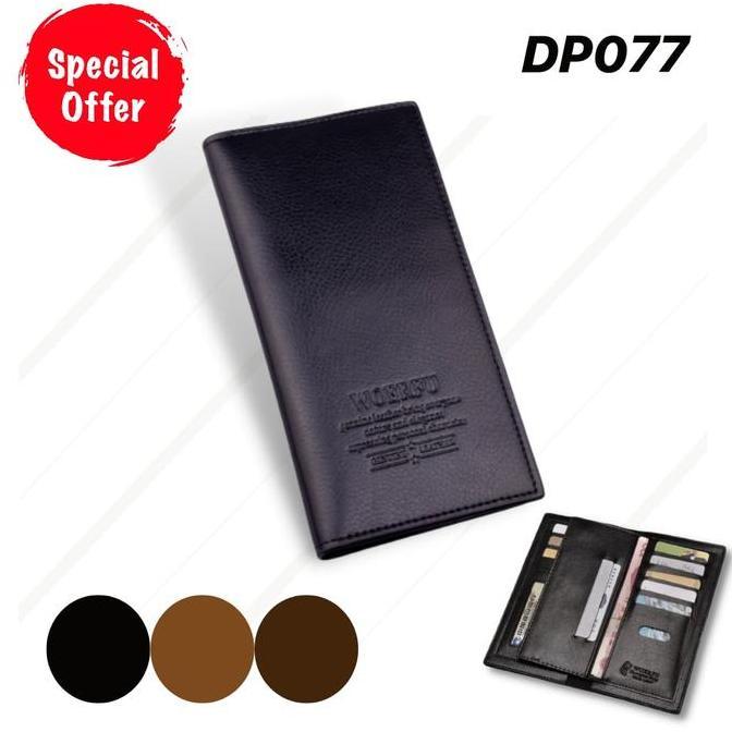 WOERFU - DOMPET PANJANG  KULIT PRIA LIPAT TIPIS MURAH GROSIR LONG WALLET COWOK DP077