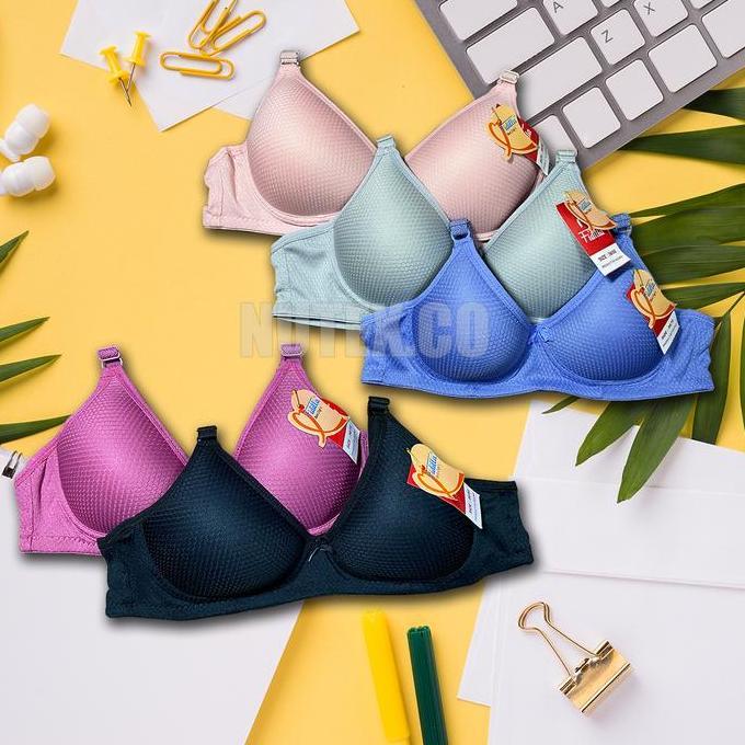 Miez- 5 Pcs Fidilla Bra Busa Tanpa Kat - Harga  Bh Nylon Multicoloured