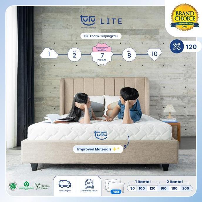 Kasur Base Support Foam TURU LITE ukuran 120x200 (Double) FREE BANTAL