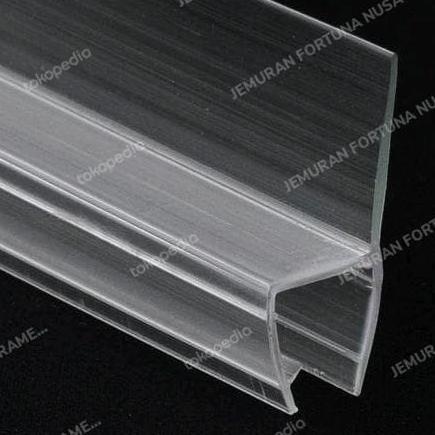 Waterseal Glass Clip Klip Seal Pintu Kaca Model Sirip h Kaca 10mm