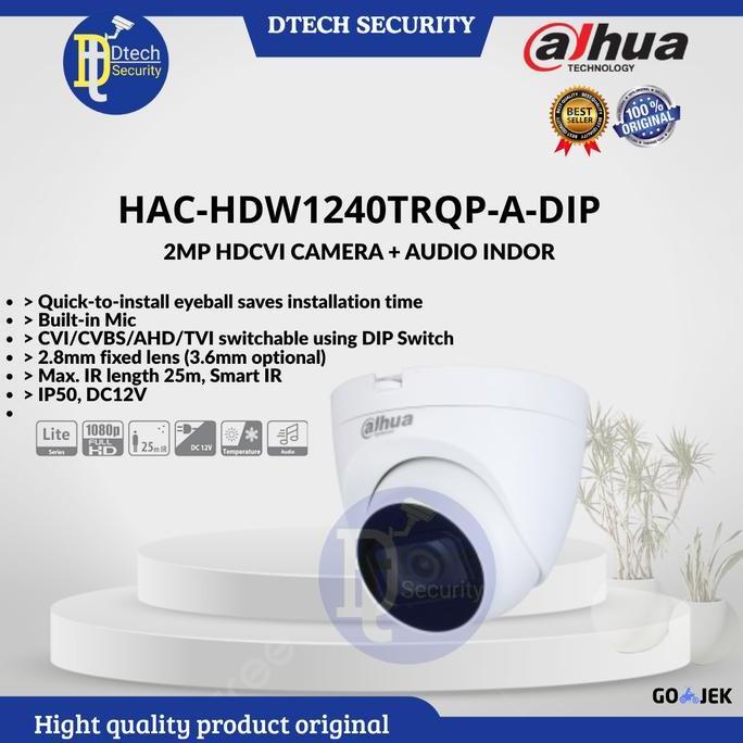 TERMURAH - Camera Dahua + Audio 2MP HDW1240TLp-A / Indor Camera Dahua audio