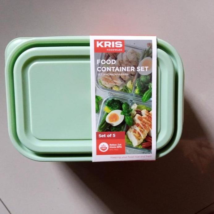 Ready Kris 950 Ml Set 5 Pcs Milly Wadah Makanan 2 Sekat