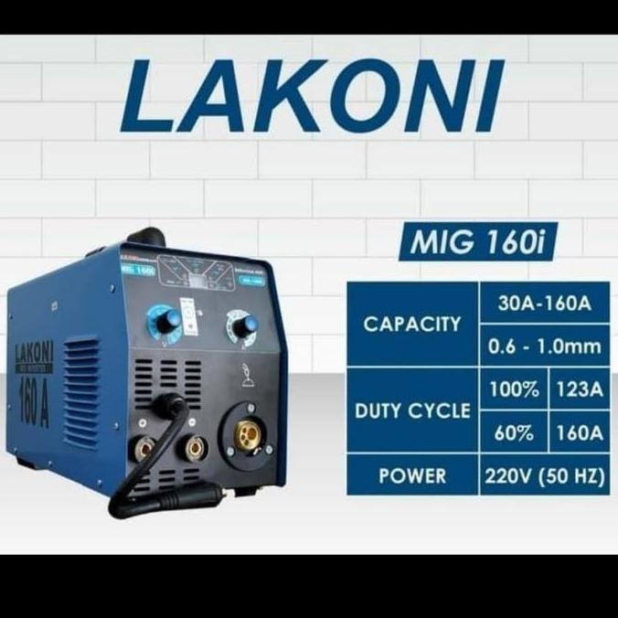 Lakoni MIG 160i Mesin las CO tanpa gas MIG160i 160A fluxcore wire 5 kg