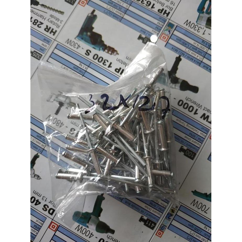 Paku rivet 3,2 x 12,7mm 3,2 x 12,7 mm isi 50 pcs