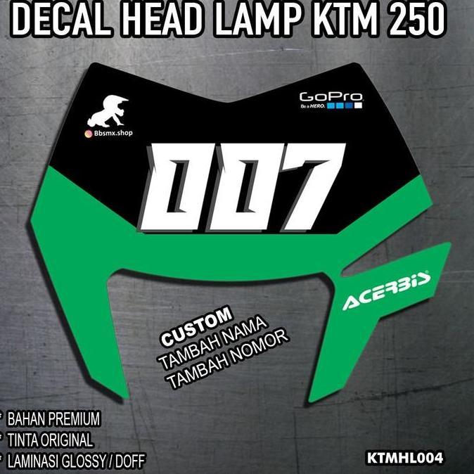 Decal   Head   Lamp   KTM    250 murah