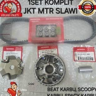 PAKET CVT KVY VANBELT SET RUMAH ROLLER PLAT ROLLER BEAT LAMA BEAT KARBU 1SET ORI HONDA AHM