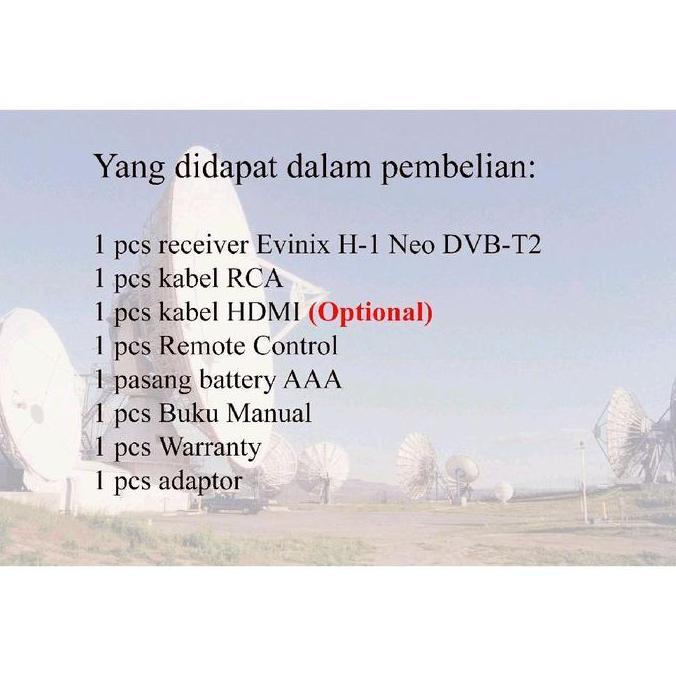Evinix Set Top Box H-1 NEO untuk TV DIGITAL DVB-T2 free kabel HDMI