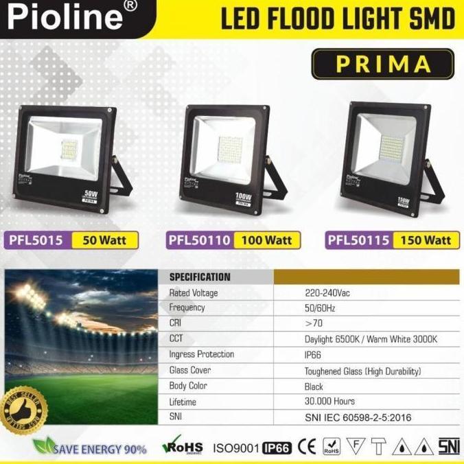 Lampu Sorot Led Pioline 50W / Tembak / Panggung / Outdoor / Taman