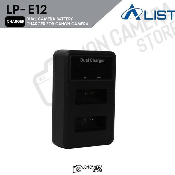 Alist Dual Battery Camera Charger LP E12 for Battery LP E 12
