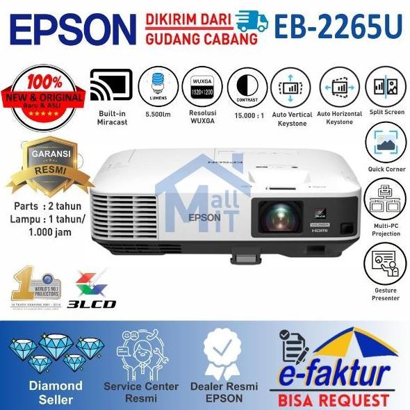 Proyektor Epson Eb-2265U Eb2265U 2265U Eb 2265 U Wuxga Garansi Resmi
