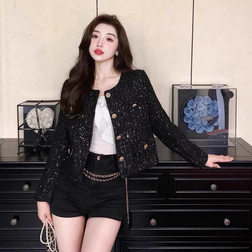 exclusive emita bloom new tweed blazer batik wanita premium elegant atasan outer coquette wanita cro