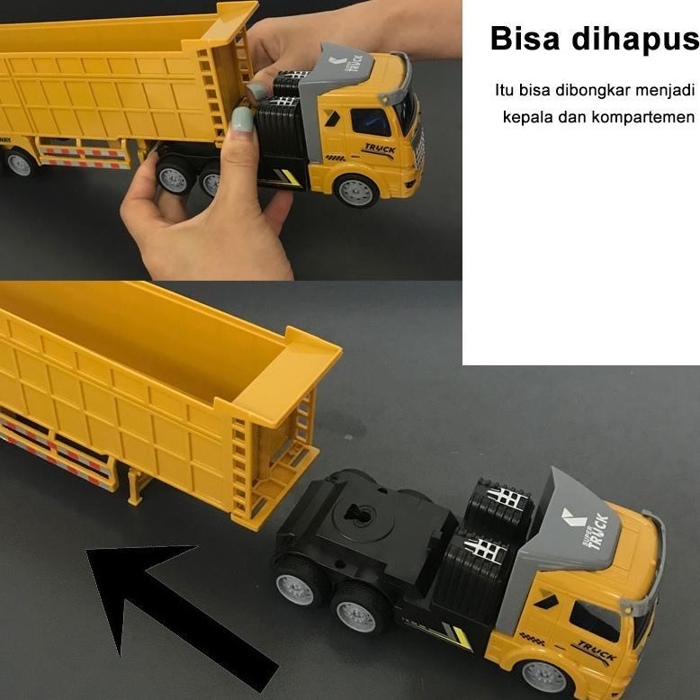 new mainan truck trailer rc mainan truk semi trailer remote control semi trailer dump truck rc
