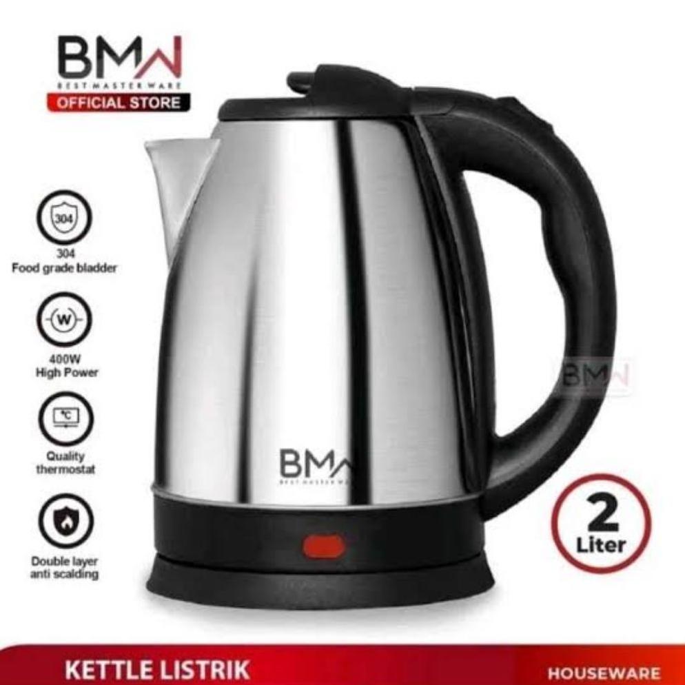 NEW Teko Listrik BMW Stainless Steel 2 Liter Teko Listrik BMW Otomatis SUS 304 2Liter