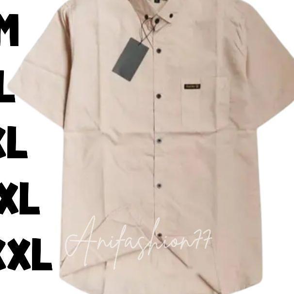 Baju Kemeja Pria Lengan Pendek Premium Atasan Casual Jumbo Hem Cowok Keren Original Distro