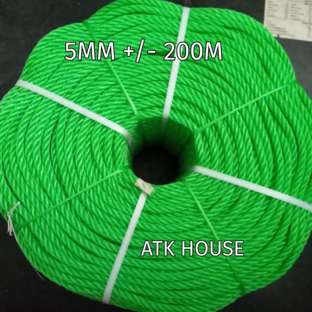 Tali Tambang Plastik 5Mm +-200M/Tali Pengikat/Tali Plastik/Tambang 5Mm