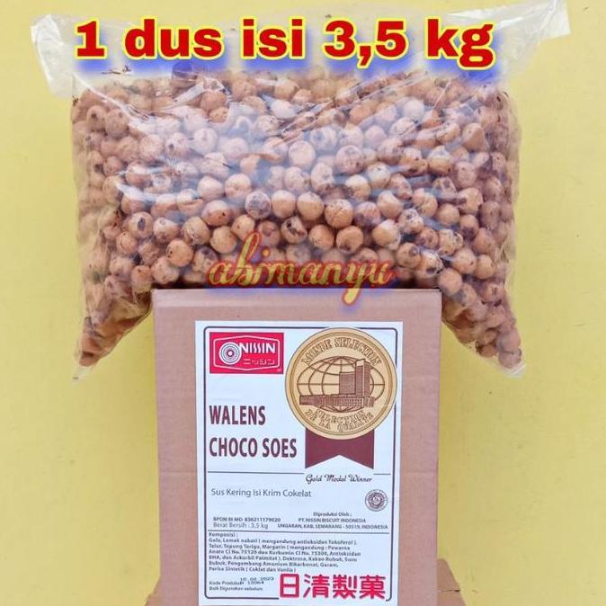 3,5 Kg Walens Nissin Choco Soes - Sus Coklat Nissin 1 Dus