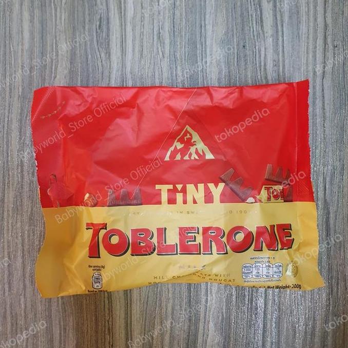 Toblerone Tini Tiny Mini Coklat Milk Chocolate Honey Almond Import 200Gr