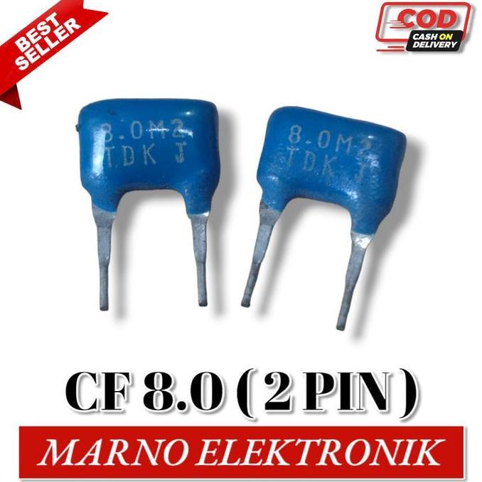 CERAMIC FILTER CF 8.0 8,0 80MHZ 8,0MHZ 2 PIN 2 KAKI KERAMIK ORI A2162
