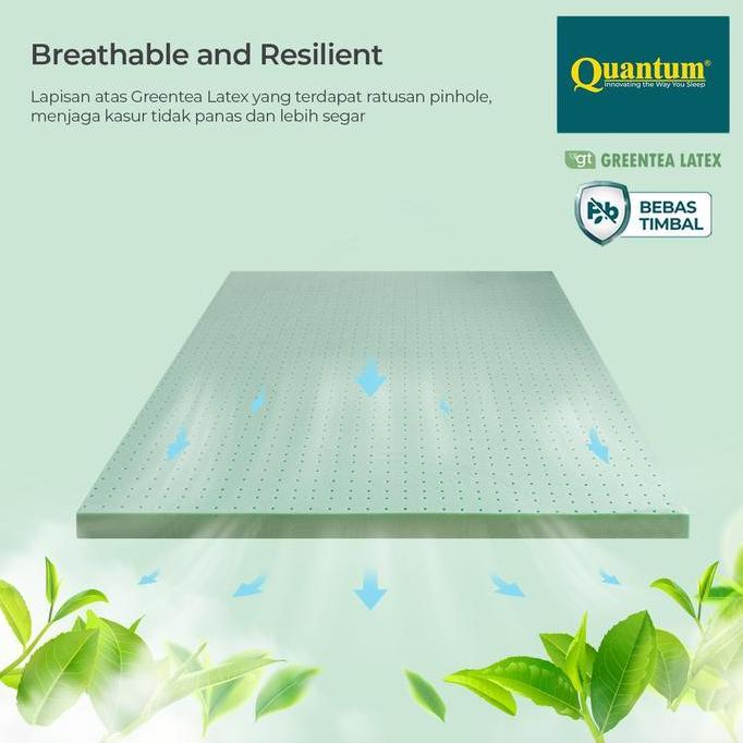 Quantum Kasur Orthopedic Posture Master Greentea Latex Virase - Spring Bed Springbed Orthopedic
