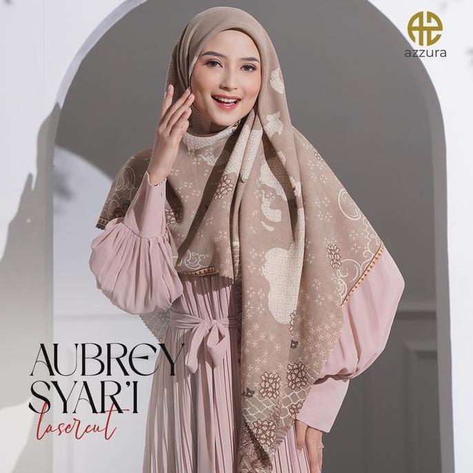 New Aubrey 6 - [Syari Jumbo] 130 x 130 Azzura Scarf (Scarf Segi Empat Serat Perancis Premium Wanita 