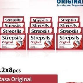 Strepsils Original 12X8 - Strepsils Box - Permen Pereda Tenggorokan