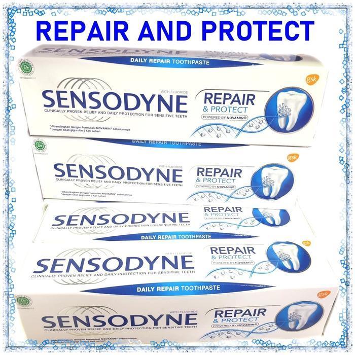 Sensodyne pasta gigi sensitif odol sensoden original falvour 100g rapid relief repair and protect
