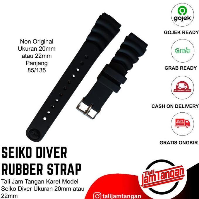 TALI JAM TANGAN KARET SEIKO DIVER PADI RUBBER STRAP
