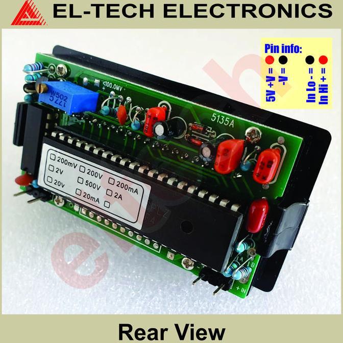 Asli.. Dc Volt Meter Pengukur Tegangan Voltage 3.5-Digit Led Power 5Vdc