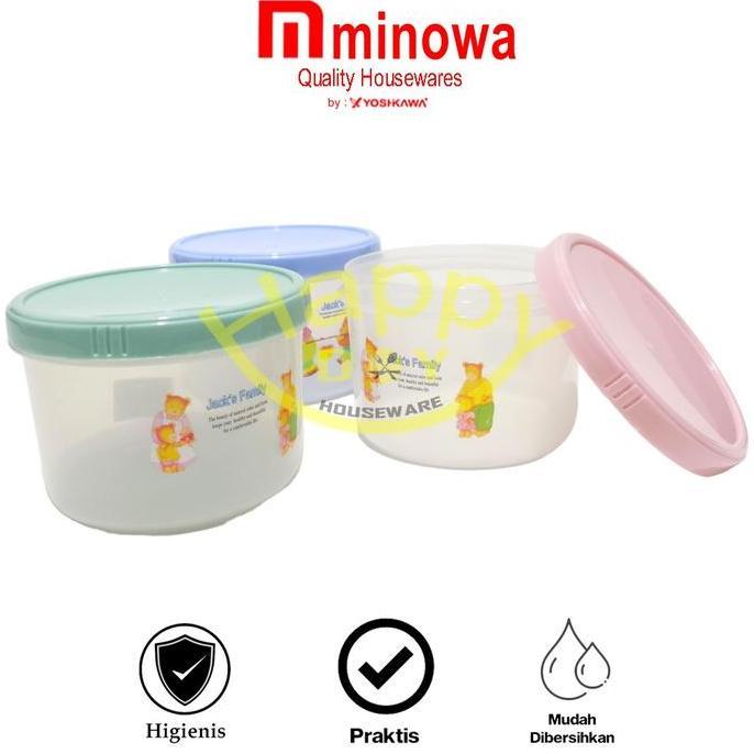 YOSHIKAWA TOPLES SERBAGUNA TRANSPARANT BULAT TUTUP PUTAR 725ML TX-05