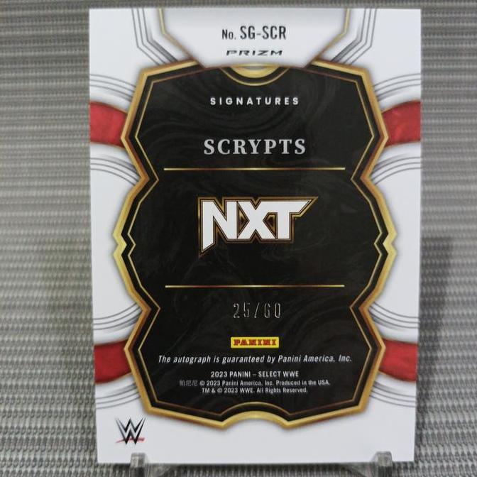 Select WWE 2023 signatures scrypts autograph red prizm (25/60)