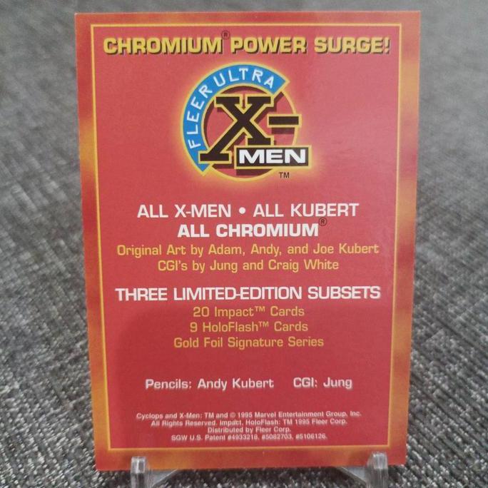 Fleer ultra X-men 1995 cyclops chromium promo card