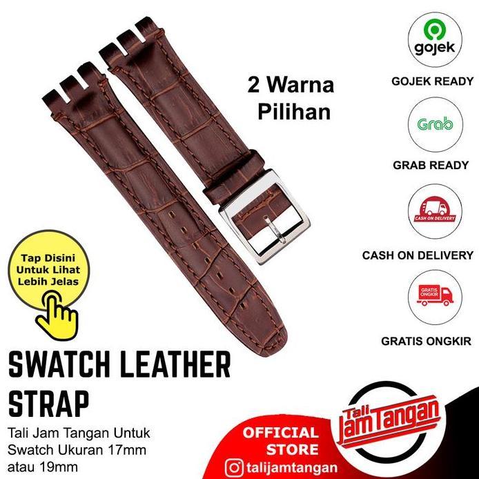 19mm Swatch Croco Leather Strap Tali Jam Swatch Kulit