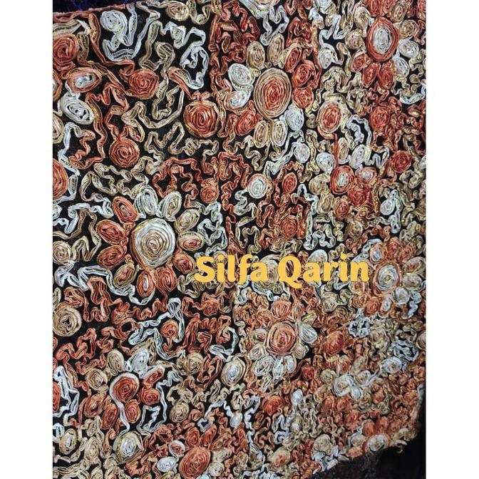 Kain Bahan Tile Flower Garden Import / Bahan Tile Full Flower