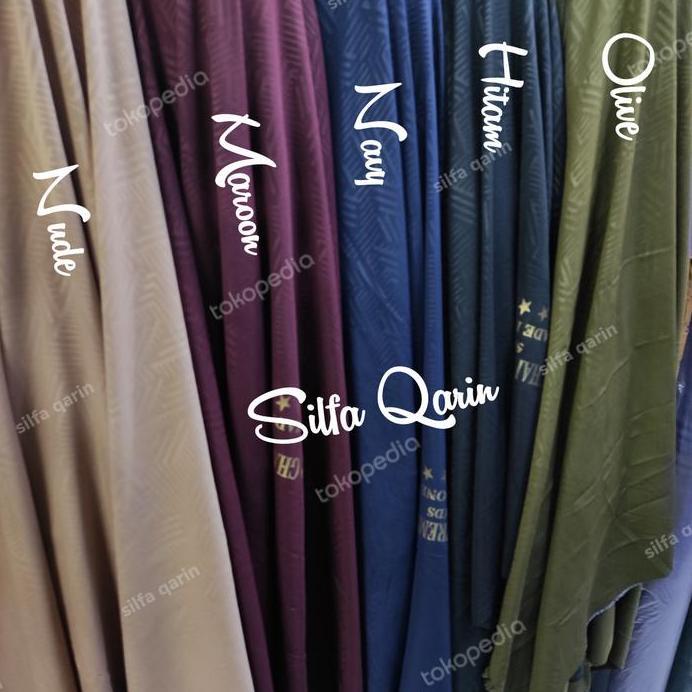 Wolfis Embos Motif _ Kain Wolfis Jaguar _ Bahan Gamis/Dress/Blouse